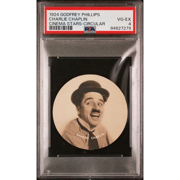1924 Godfrey Phillips Charlie Chaplin PSA 4 Circular Cinema Star Charles Chaplin - Picture 1 of 4